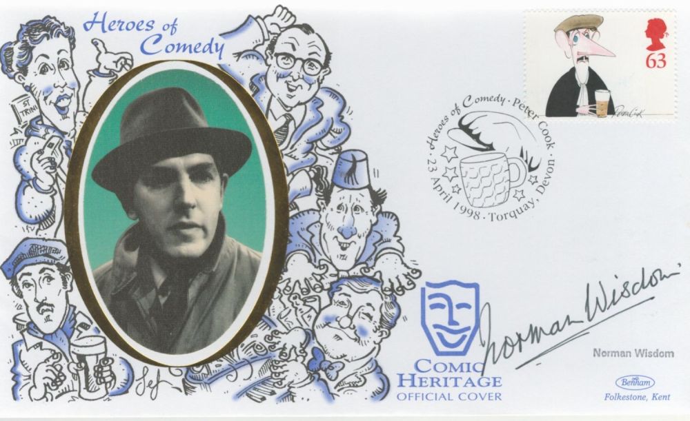 Lot 18: Norman Wisdom signed Heroes of Comedy Comic Heritage...