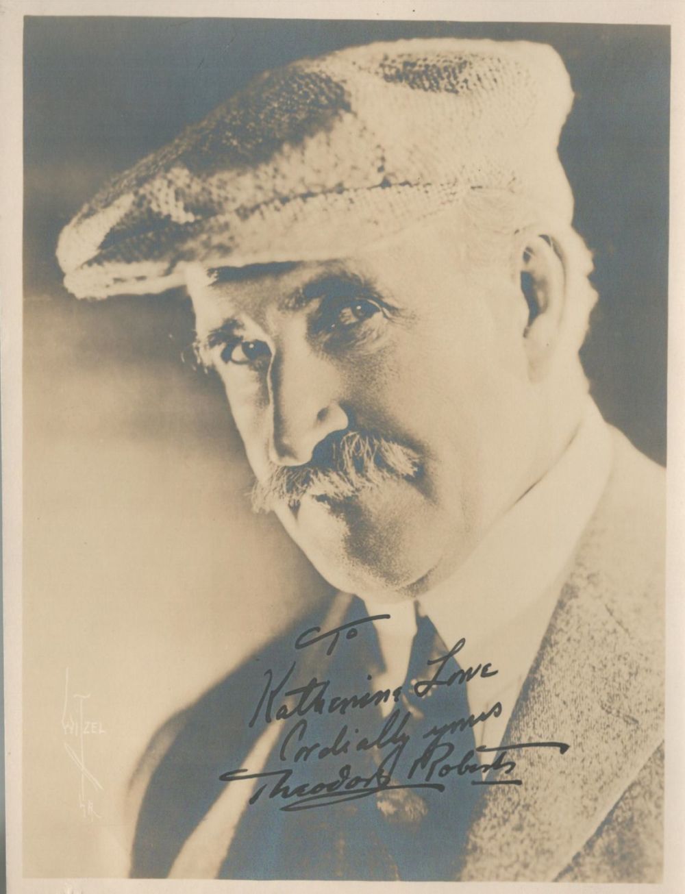 Lot 45: Theodore Roberts signed 8x6 vintage black and white...