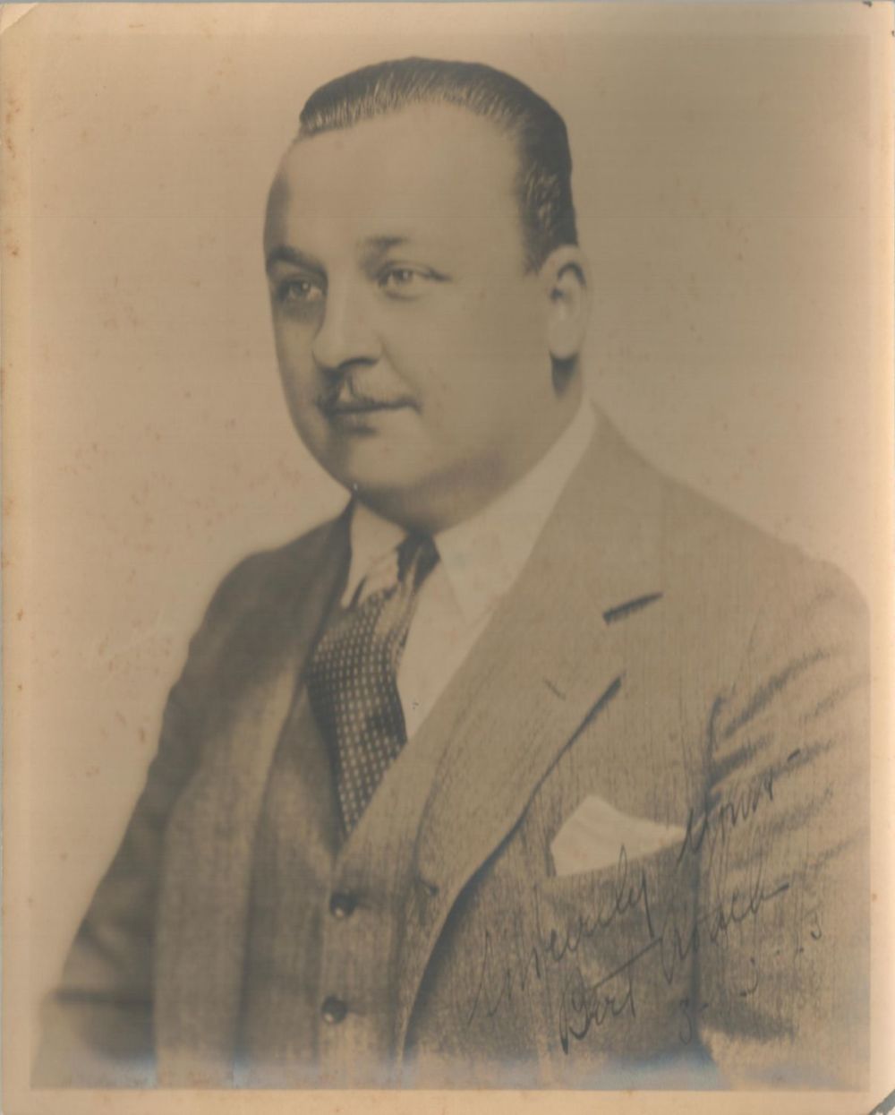 Lot 54: Bert Roach signed 10x8 vintage sepia photo slight...