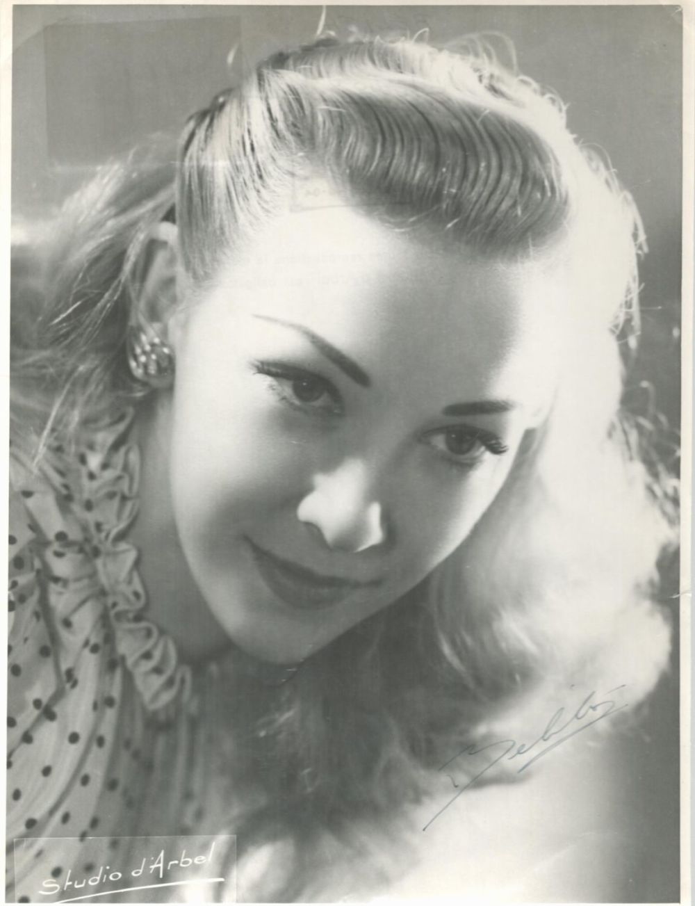 Lot 74: Belita signed 10x8 vintage black and white photo....