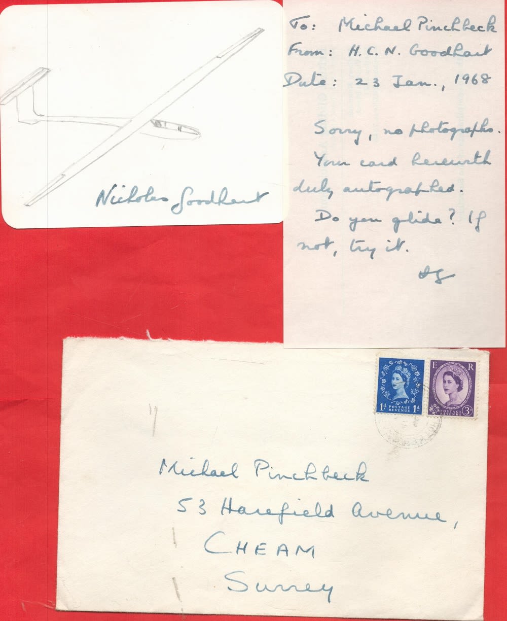 Lot 97: Rear Admiral Nicholas Goodhart signed 5x4 white card...