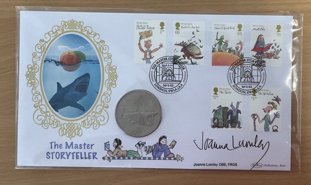 Lot 134: Joanna Lumley OBE signed The Master Storyteller coin...