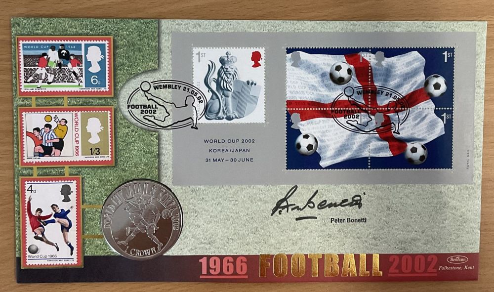 Lot 155: Peter Bonetti signed World cup 2002 coin cover....