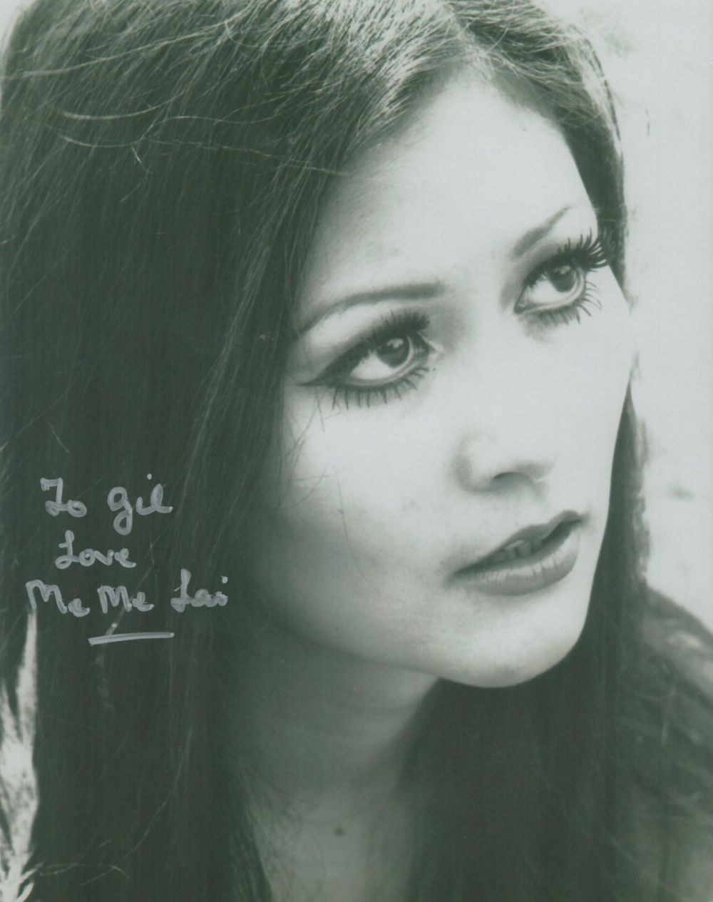 Lot 197: Me Me Lai signed 10x8 black and white...
