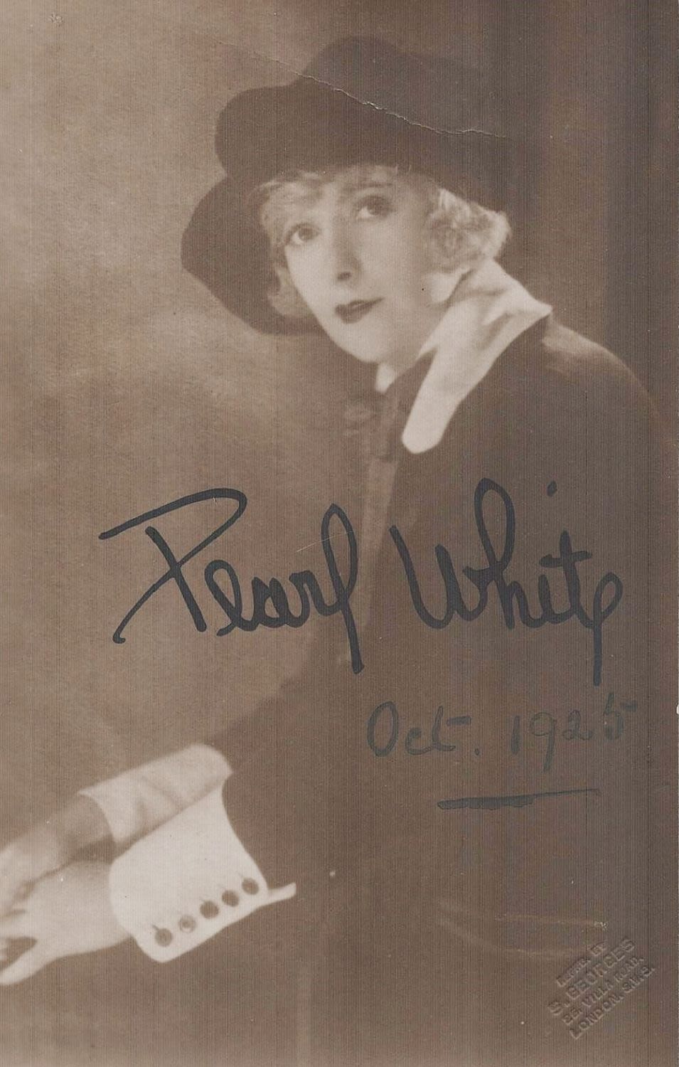 Lot 203: Pearl White signed 6x4 vintage black and white...