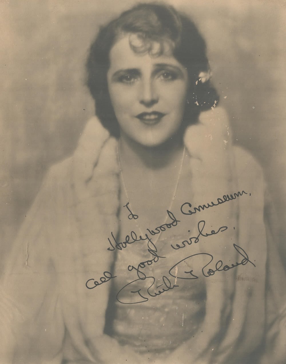 Lot 208: Ruth Roland signed 10x8 vintage sepia photo some...
