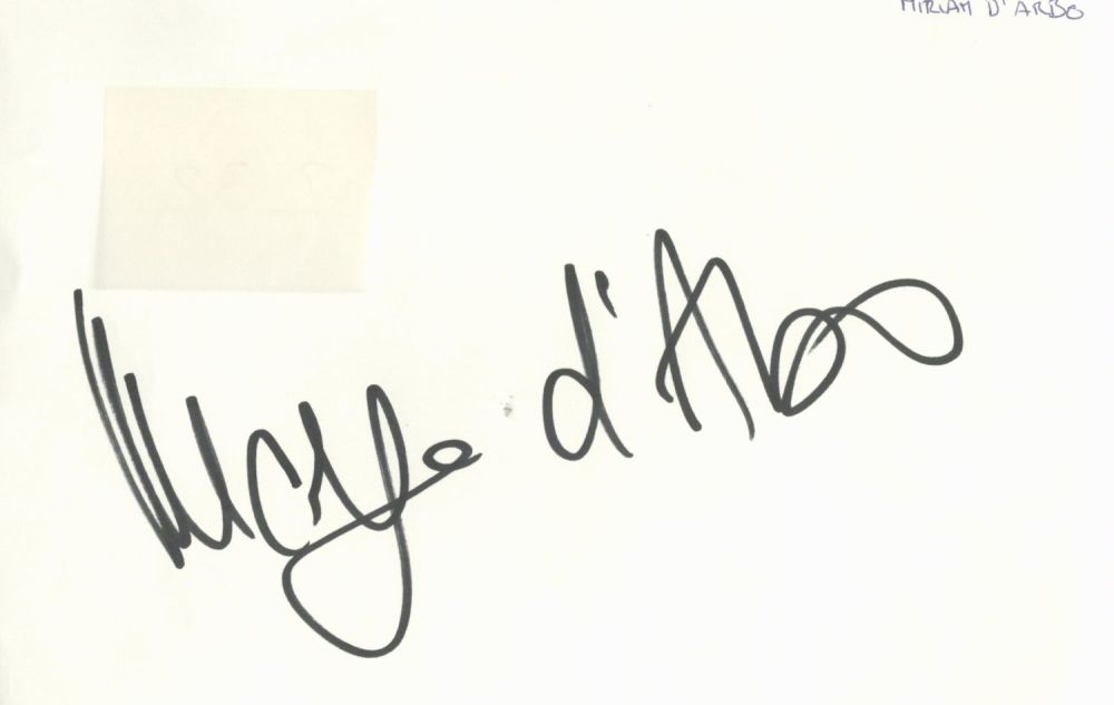 Lot 232: Maryam D'Abo signed large album page. Good condition...