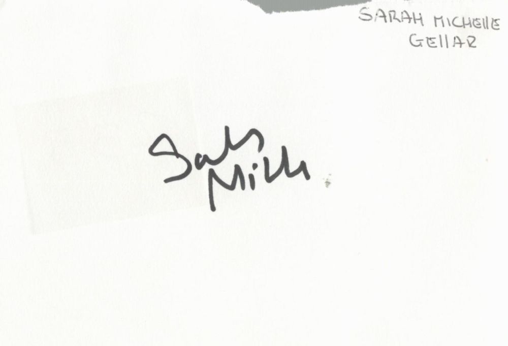 Lot 233: Sarah Michelle Gellar signed album page. Good condition...