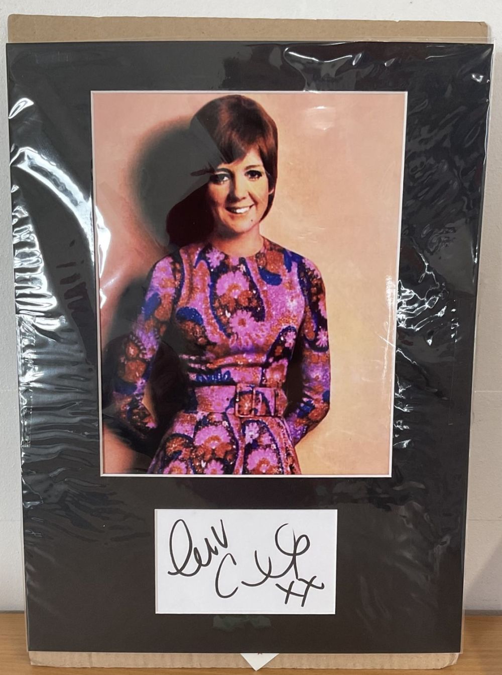 Lot 236: Cilla Black 16x12 overall mounted signature piece includes...