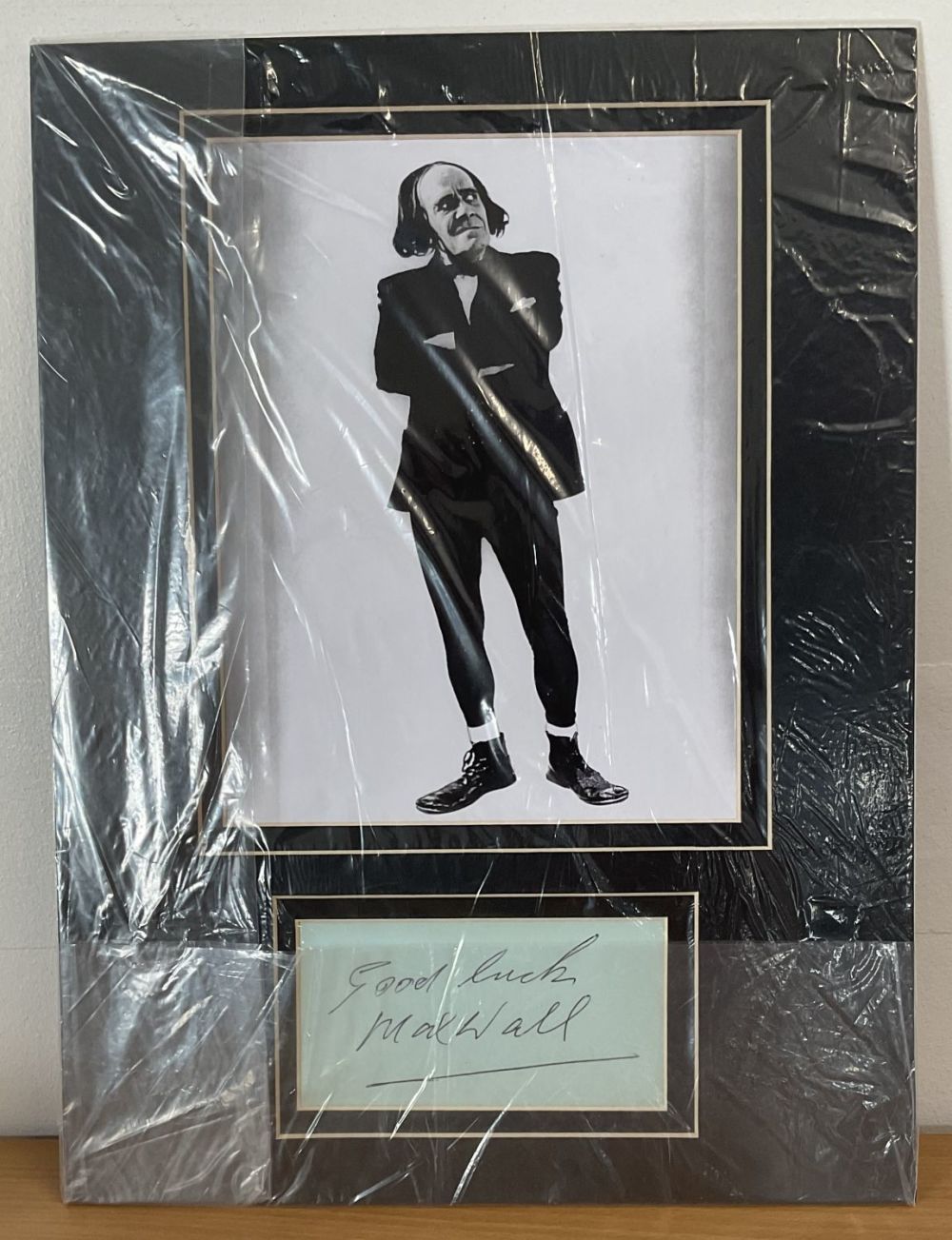 Lot 238: Max Wall signed 16x12 overall mounted signature piece...