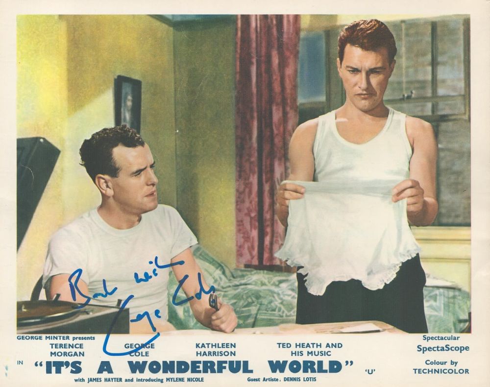 Lot 270: George Cole signed It's a Wonderful World vintage...