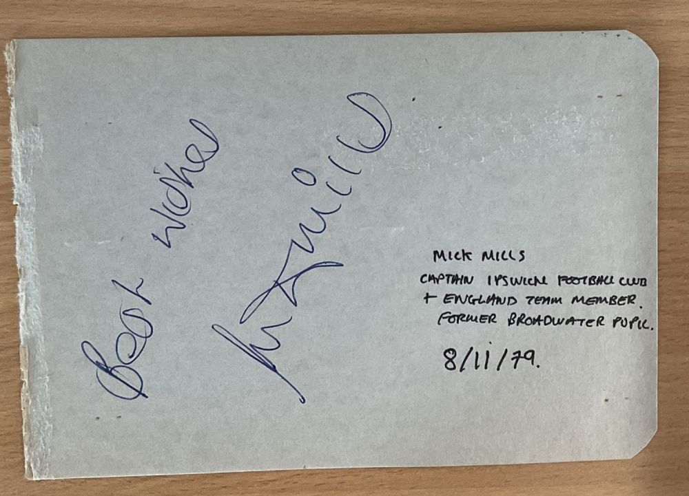 Lot 272: Football Mick Mills signed 6x4 album page. Michael...