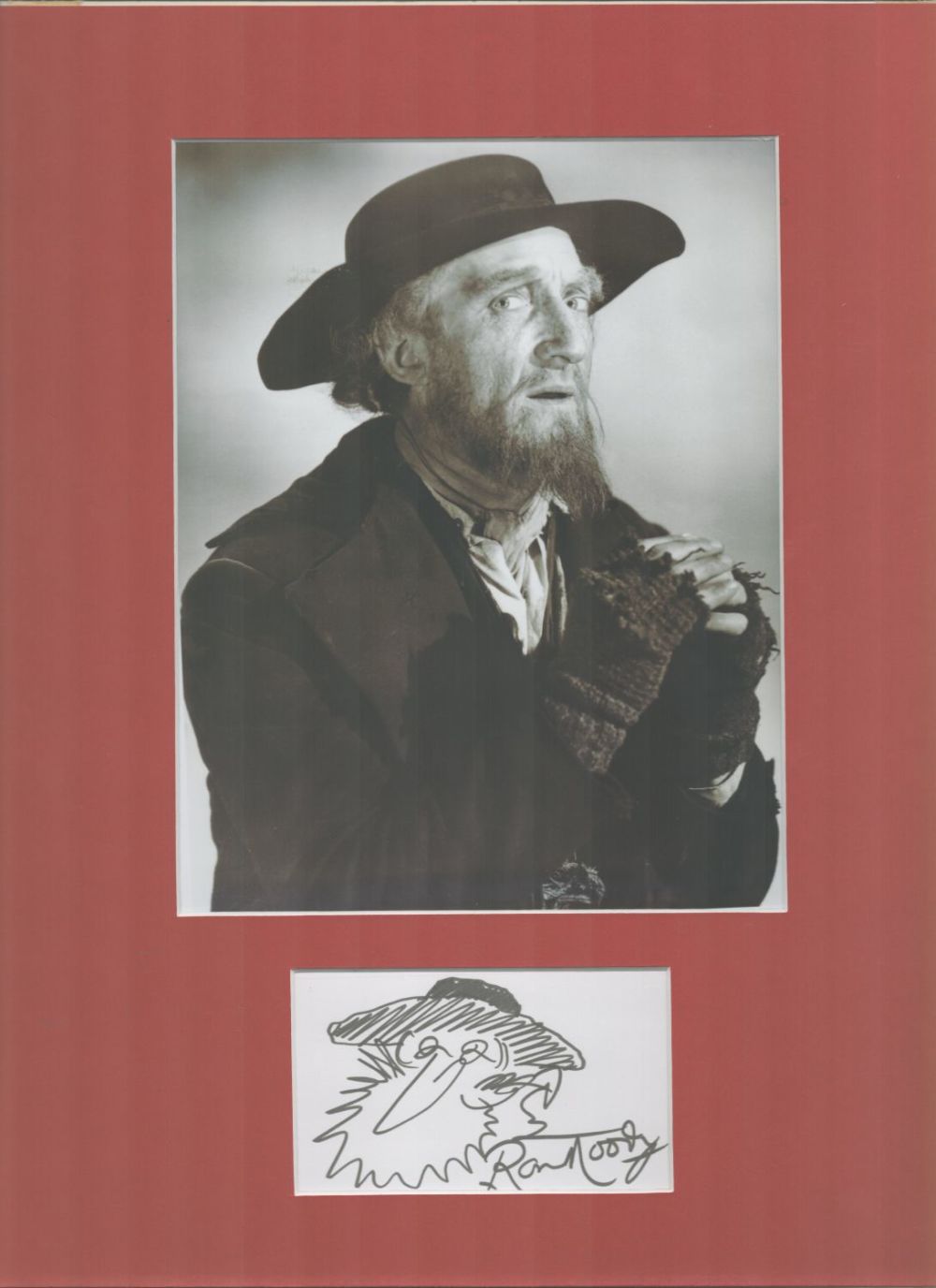 Lot 279: Ron Moody 16x12 inch overall Oliver mounted signature...