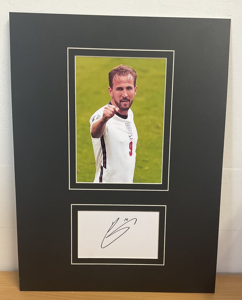 Lot 291: Harry Kane 16x12 overall mounted signature piece includes...