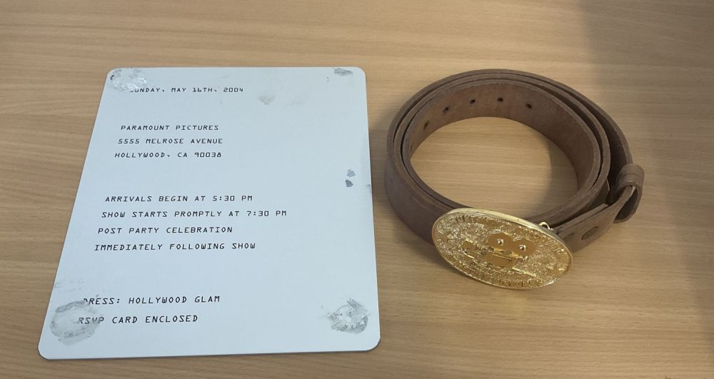 Lot 295: Rare Stuntmens Belt and Plaque for the 2004...