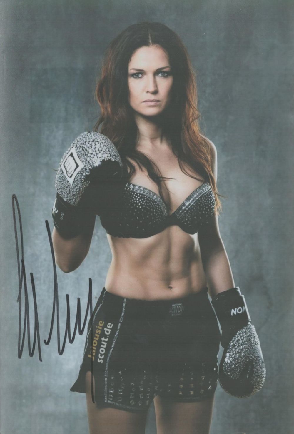 Lot 417: Marie Lang signed 12x8 colour photo. Kickboxer. Good...