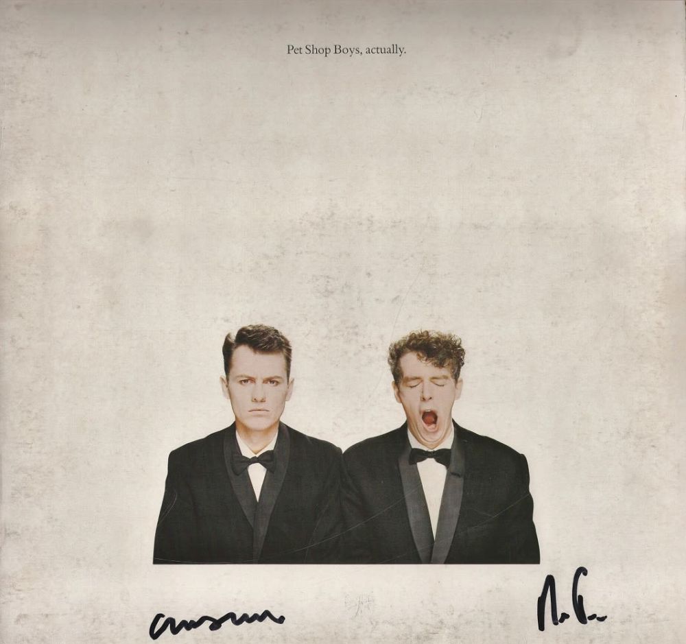 Lot 426: Pet Shop Boys, Actually (1987) LP, signed by...