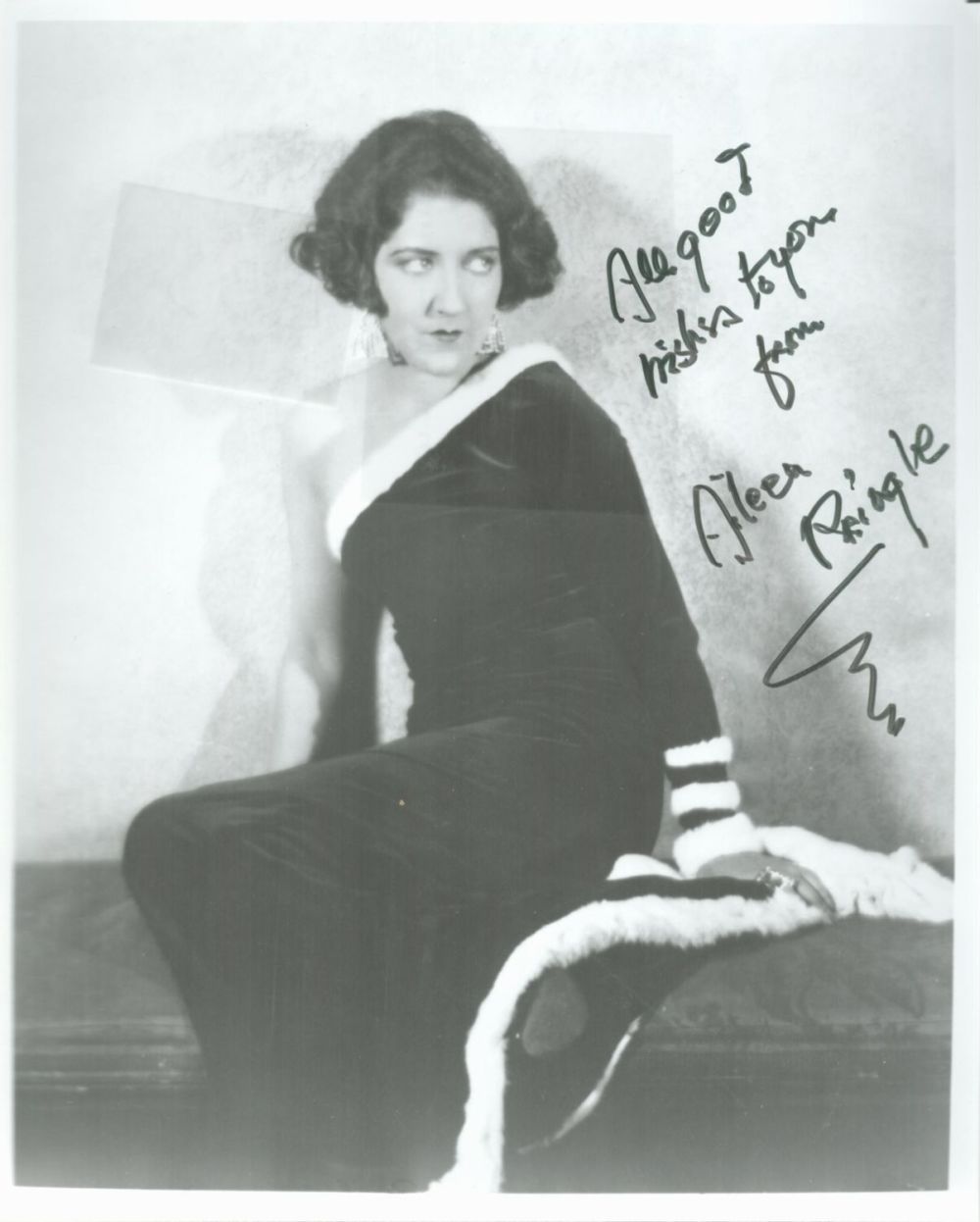 Lot 433: Aileen Pringle signed 10x8 black and white photo....