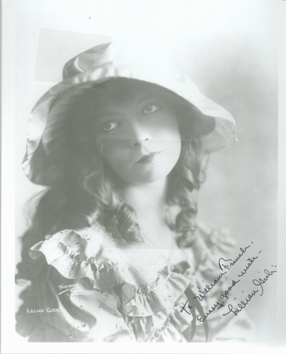 Lot 439: Lillian Gish signed 10x8 black and white photo....