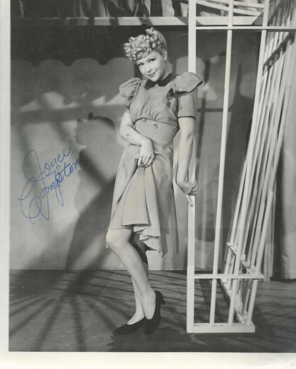 Lot 449: Joyce Compton signed 10x8 black and white photo....