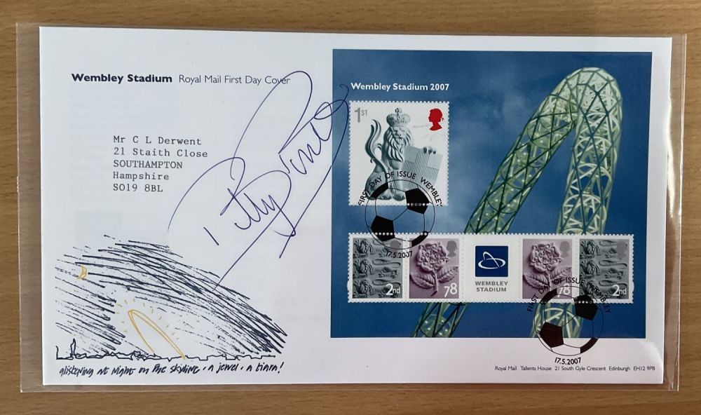 Lot 459: Football Billy Bonds signed Wembley Stadium Royal Mail...