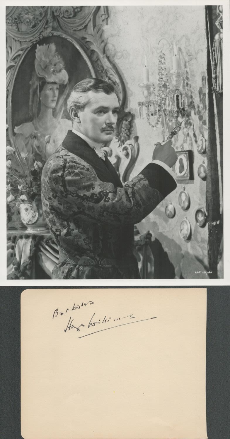 Lot 476: British Actor Hugh Williams Signed 6. 5 x...