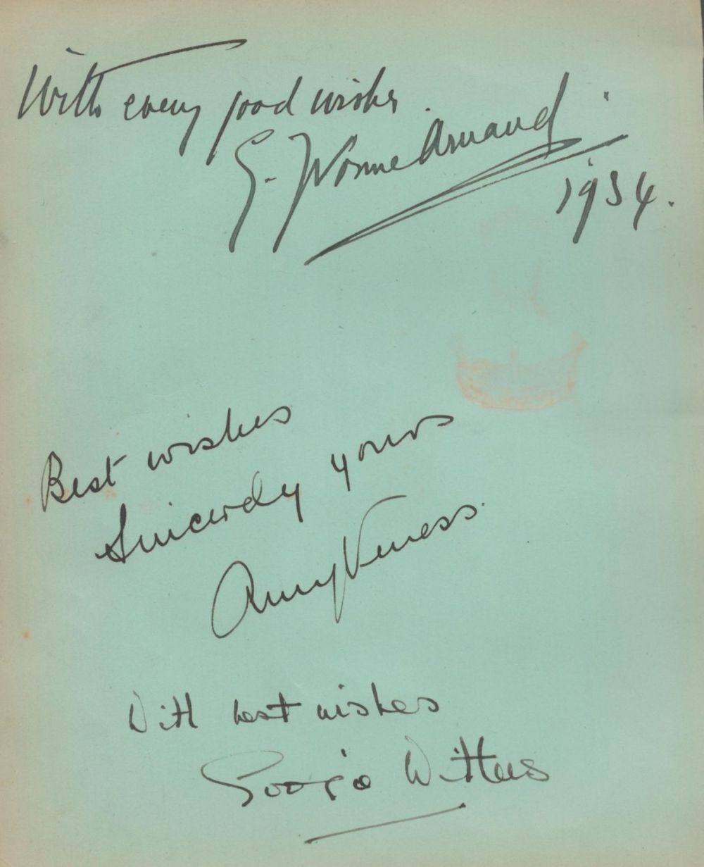 Lot 477: Ada Copeland King Signed Autograph Album Page with...