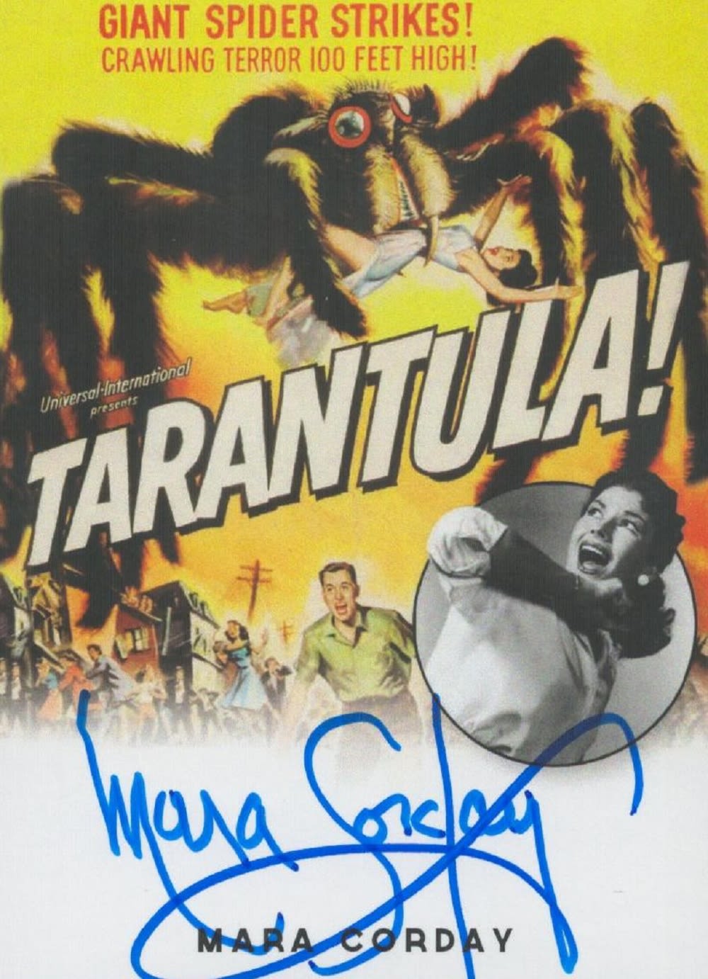 Lot 489: Actress Mara Corday (Tarantula!) Signed Trading Card. Signed...