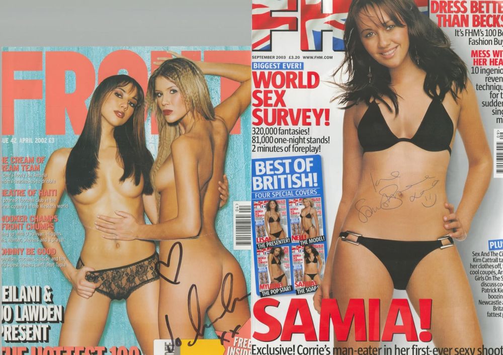 Lot 491: Model Collection of 2 Signed Magazine Fronts by...