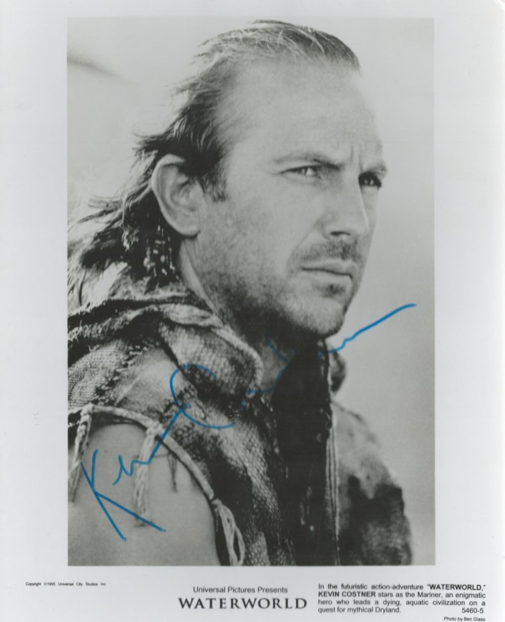 Lot 503: Film Legend Kevin Costner Signed 10x8 Black and...
