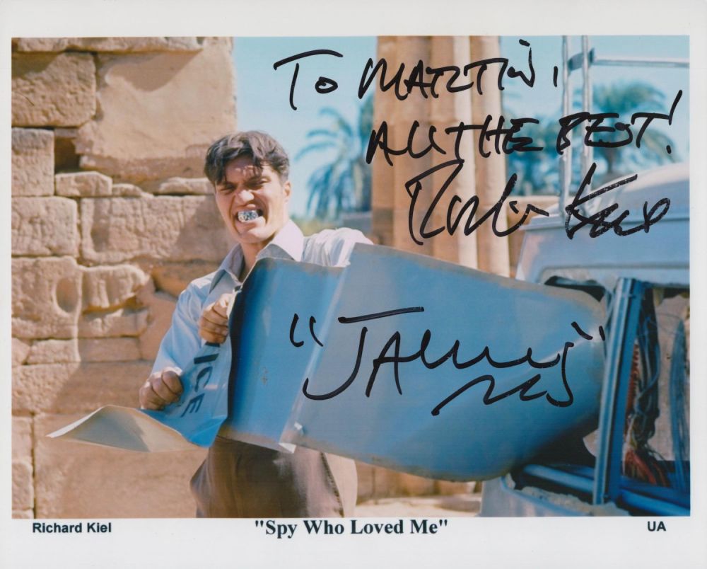 Lot 513: Richard Kiel Signed 10x8 inch Colour Spy Who...