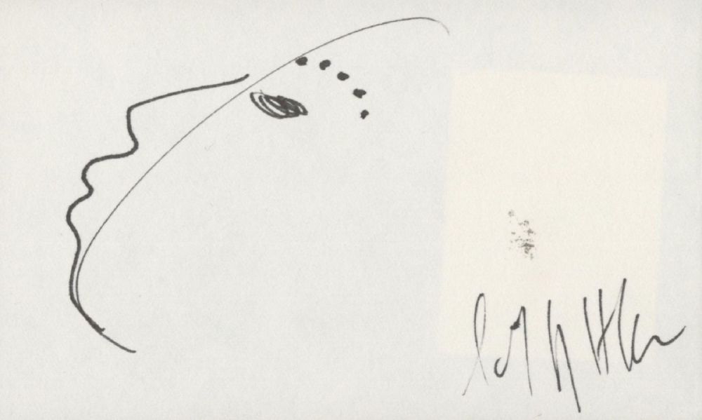 Lot 514: Geoffrey Holder Signed 5x3 inch White Signature Card...