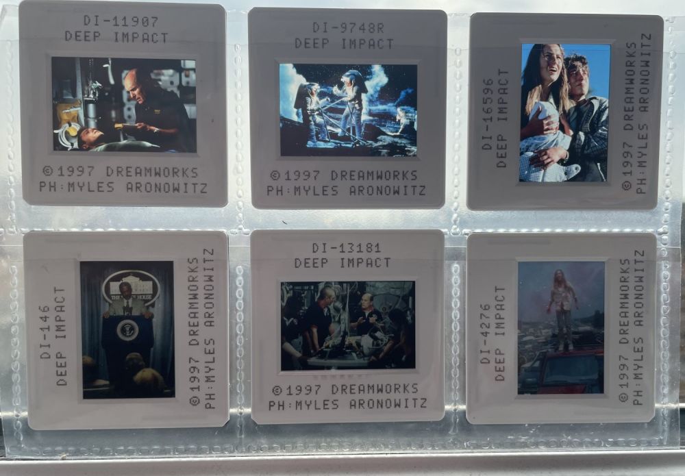 Lot 519: Deep Impact Film Collection of 6 Movie Slides...