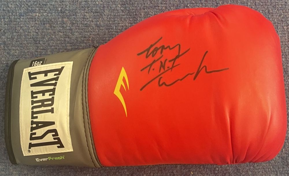 Lot 523: IBF Heavyweight Champ Tony TNT Tucker Signed Red...