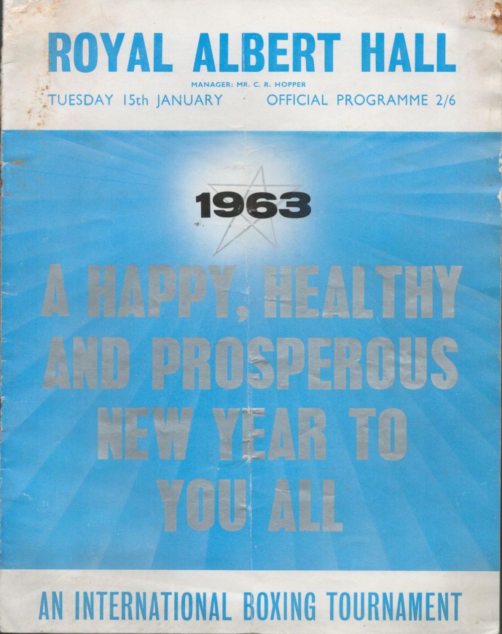 Lot 539: Boxing Vintage Programme From 7 Fights inc Dave...