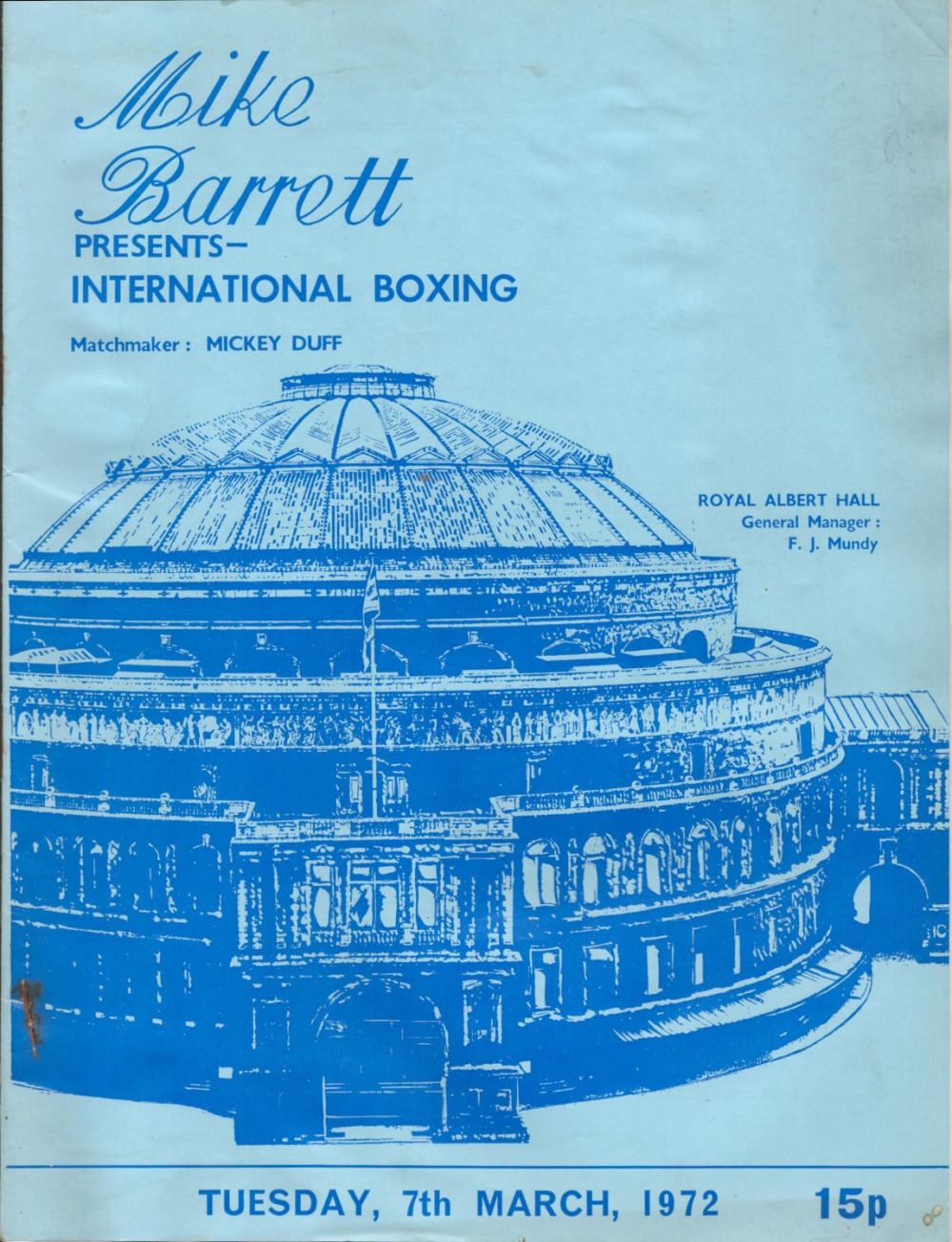 Lot 543: Boxing Vintage Programme from 4 Fights inc John...