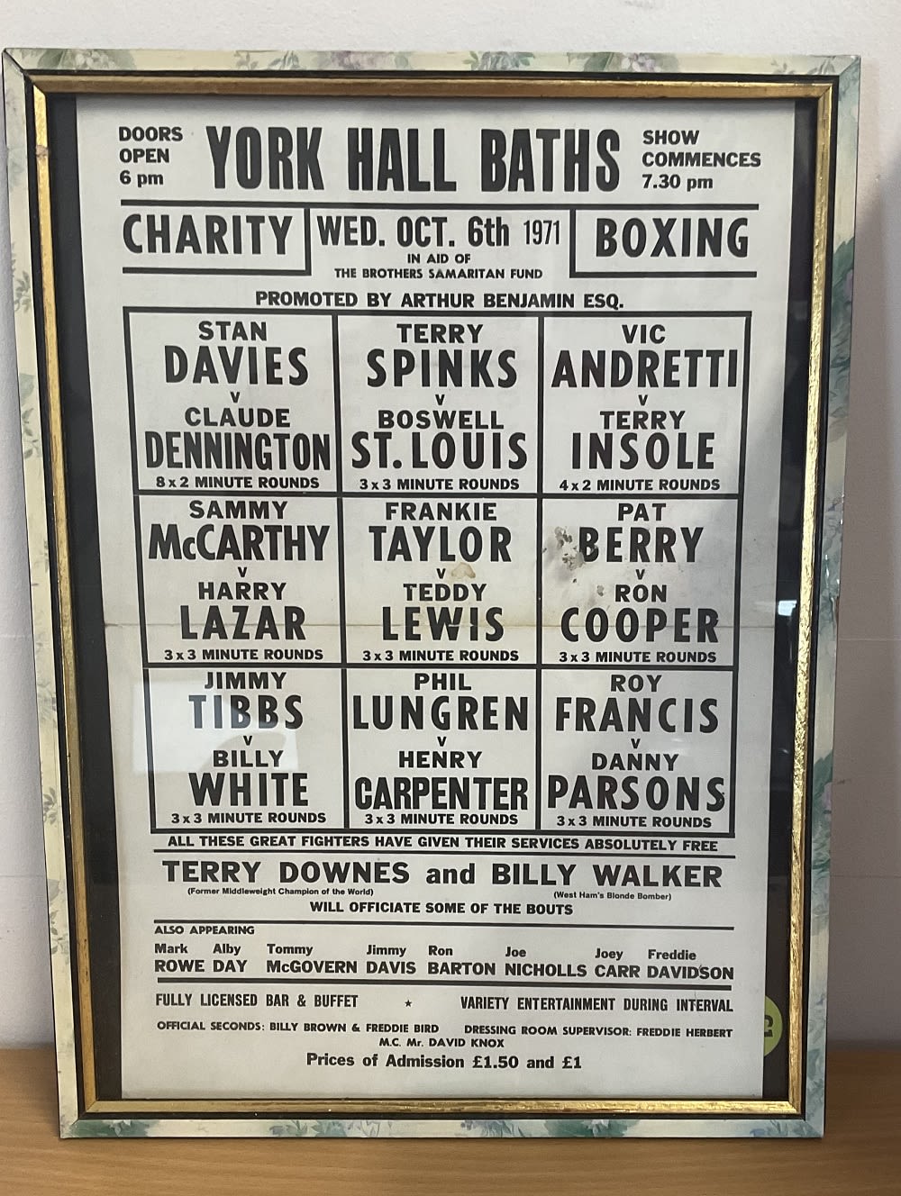 Lot 546: Boxing Vintage Programme Page From Wed 6th October...