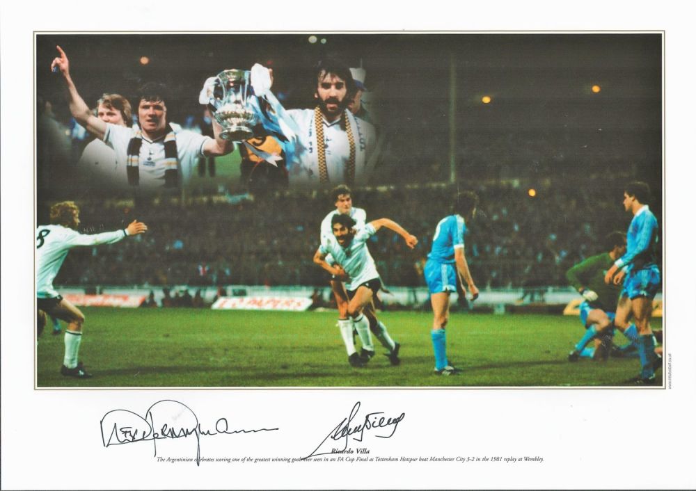 Lot 580: Football, Ricky Villa and Steve Perryman signed 16x12...