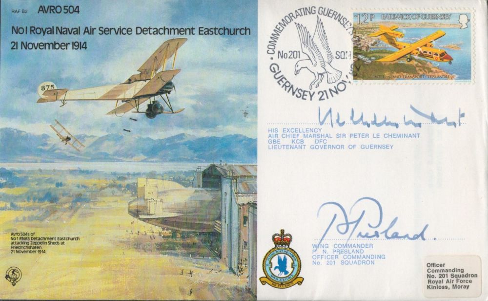 Lot 597: RAF ACM Sir Peter Le Cheminant Signed No1...