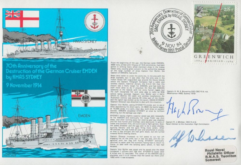 Lot 598: Capn HWS Browning DSO and Cptn RJ Whitten...