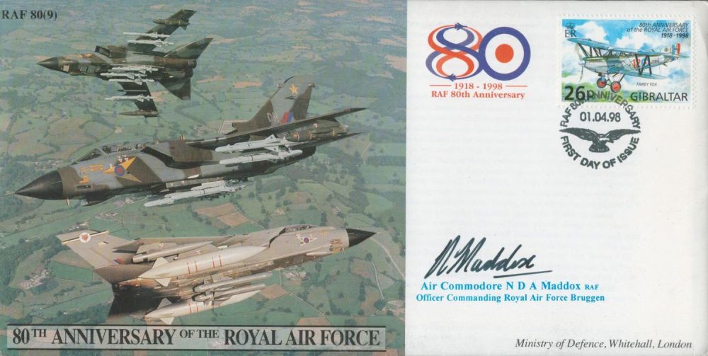 Lot 600: WW2 Air Commodore NDA Maddox Signed 80th Anniv...
