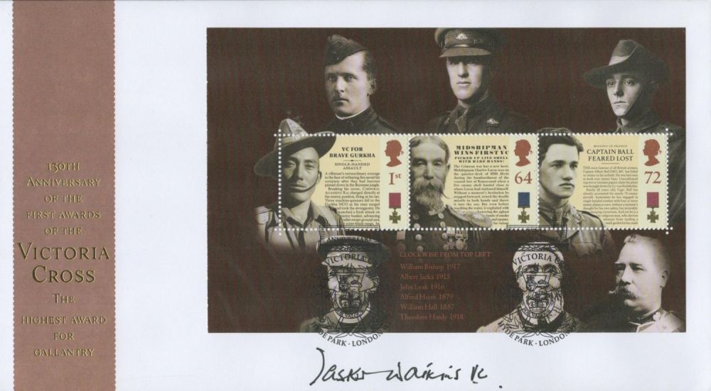 Lot 640: Tasker Watkins VC Signed 150th anniv of the...