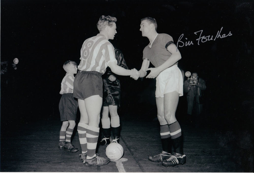 Lot 661: Football Autographed BILL FOULKES 12 x 8 photo...