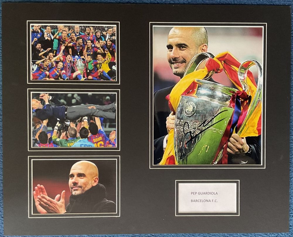 Lot 89: Football Pep Guardiola Signed 12x8 inch Colour Photo...