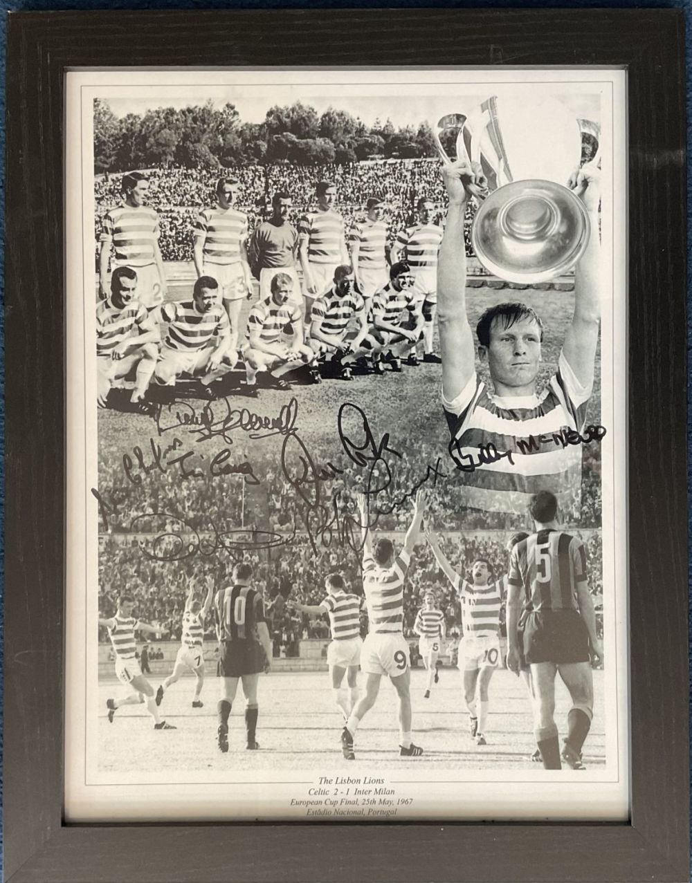 Lot 102: Football Multi Signed Lisbon Lions European Cup Final...