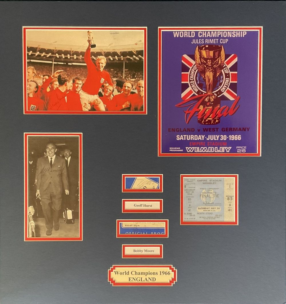 Lot 105: Alf Ramsey, Bobby Moore, Geoff Hurst and Martin...
