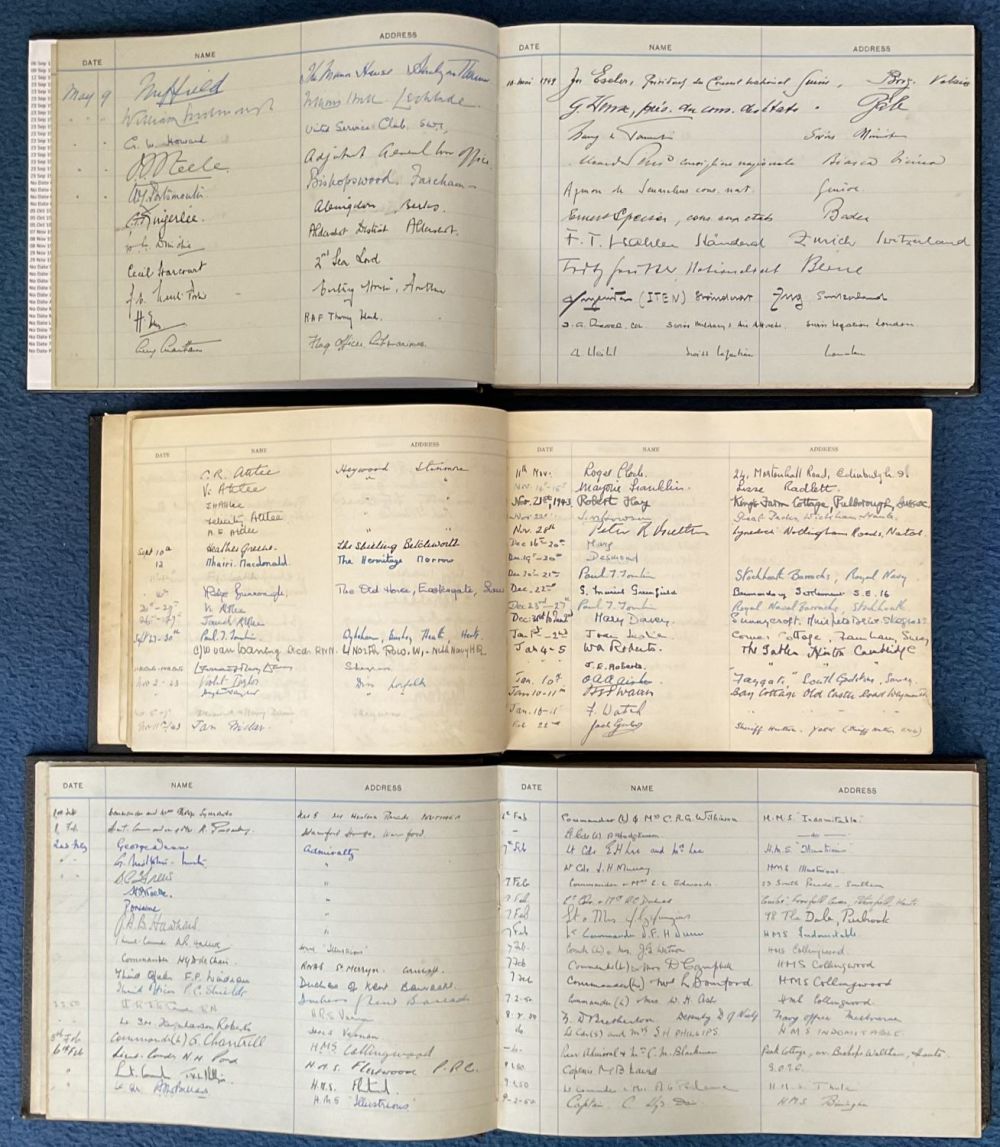 Lot 115: Frank Miles Mayor Of Portsmouth Three Visitors' Books...