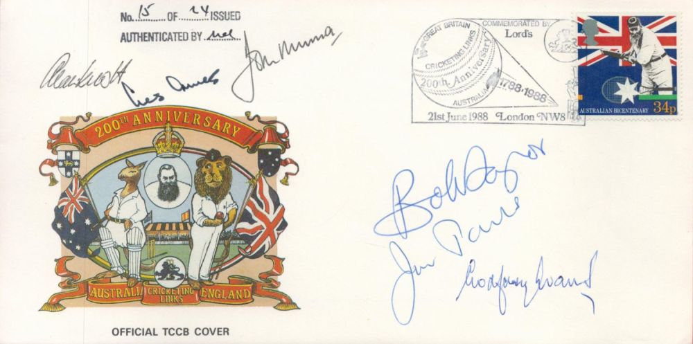 Lot 133: Cricket. 6 Signed 200th Anniv of Australia and...