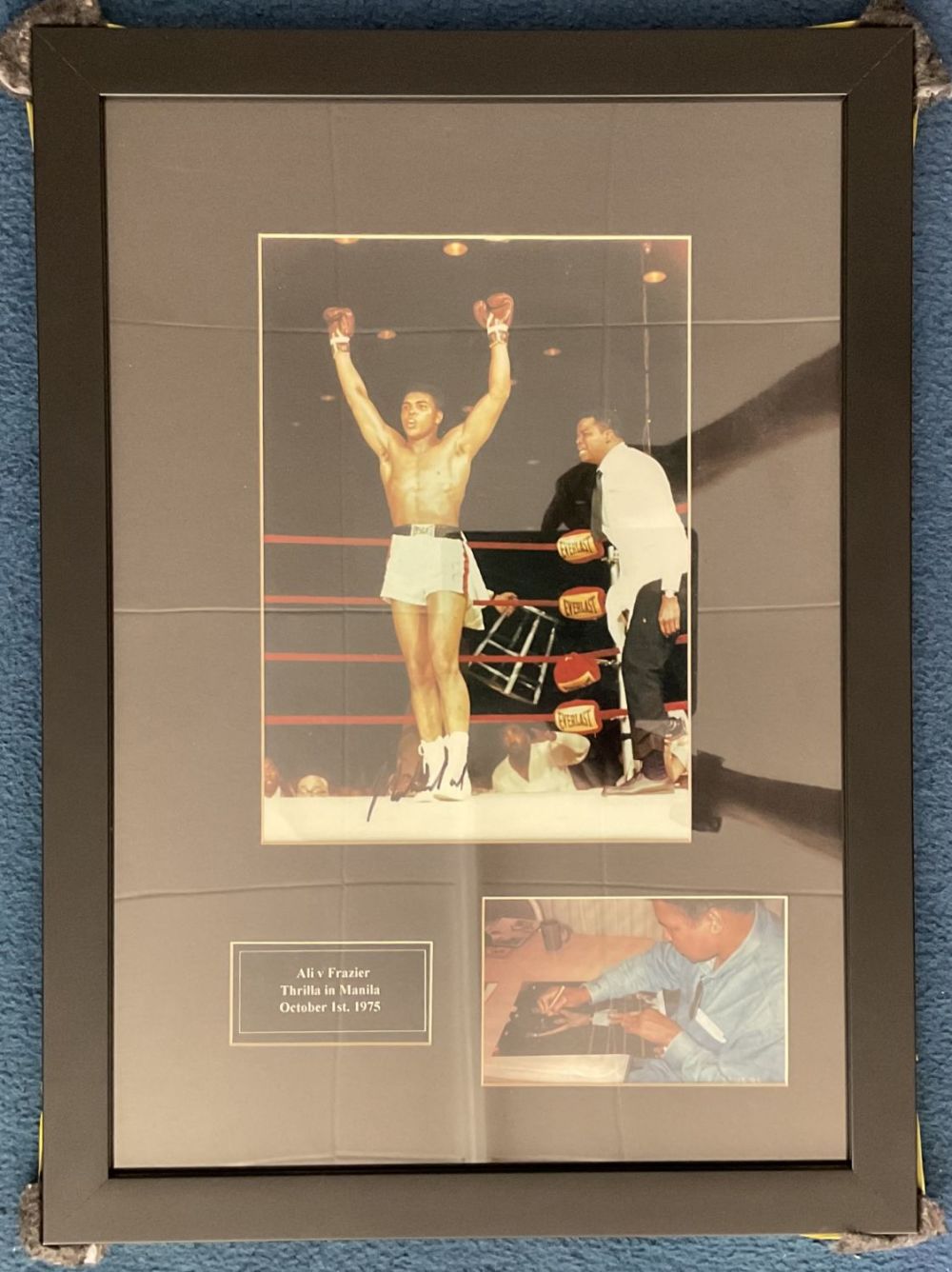 Lot 207: Boxing Muhammad Ali Signed 12x8 inch Colour Ali...