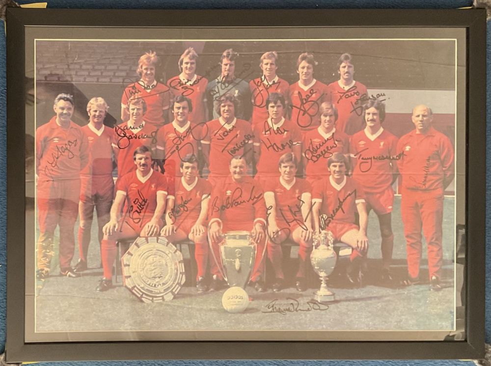 Lot 216: Football Liverpool 1978 Team Signed 28x12 Colour Print...